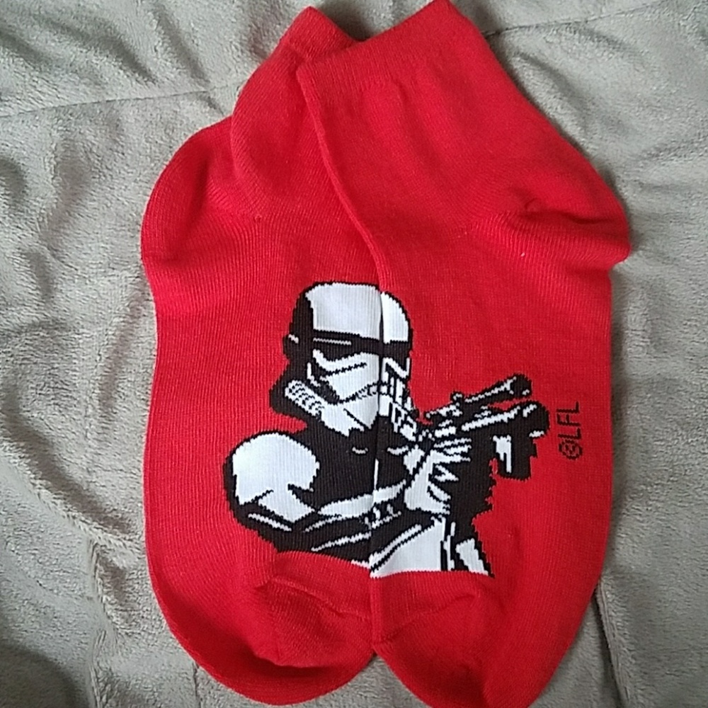 Women's stormtrooper red ankle socks star wars